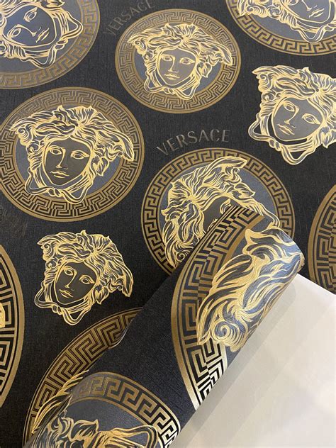 black white gold versace wallpaper|medusa head versace wallpaper.